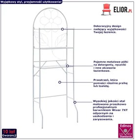 Biały dekoracyjny regał do łazienki - Lira