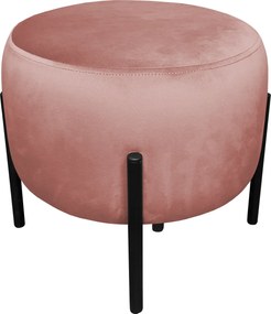Pufa OLA loft ławka podnóżek metal : Kolor Stelaża - Czarny , Kolor tkaniny - VELVET - MG58, Typ tkaniny - Velvet