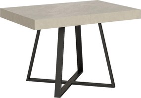 Stół rozkładany 120/224x90 cm Abbraccio kaszmir nogi antracytowe