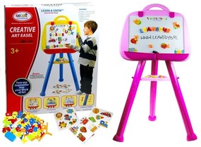 Tablica magnetyczna stojąca pisak magnes różowa