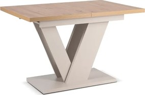 Stół Prostokątny Rozkładany CLARK 120-160 cm Dąb Artisan/Kaszmir Nowoczesny