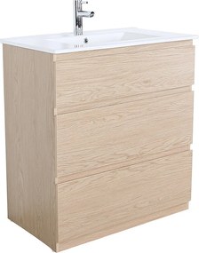 Szafka pod umywalkę pojedynczą 80 cm - z blatem ceramicznym SORRENTO