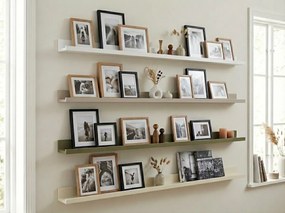 Półka ścienna na obrazy FOTOPLANK 120 cm, oliwkowa