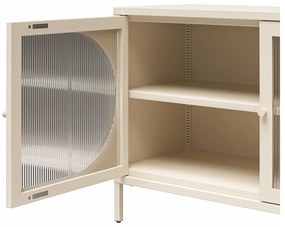 Kremowa metalowa witryna 100x64x40 cm Luna – Støraa