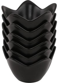Zestaw 6 misek ceramicznych Lotus 11,8 cm, czarny