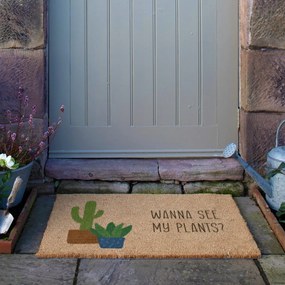 Wycieraczka z włókna kokosowego 60x90 cm Wanna See My Plants – Artsy Doormats