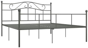 Szare metalowe łóżko w stylu loftowym 180x200 cm - Fiosa