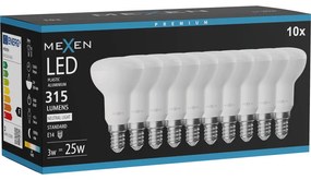 Mexen Nova 10x żarówka LED E14, R50, 3W, Neutralna - 4000K, 315 lm - L103-E14-0340-01x10