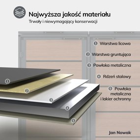 Zabudowa śmietnikowa 120L dwukomorowa, antracyt - orzech