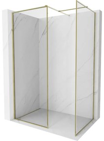 Mexen Kioto-F ścianka prysznicowa Walk-in z ramką 80 x 80 cm, transparent 8 mm, złota - 800-080-202-04-50-080