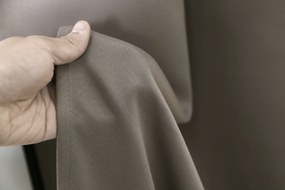 Szaro-brązowa zasłona OXFORD 140x250 cm Zawieszanie: Taśma z wiązaniami