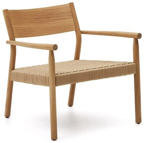 Fotel z plecionką w jasnym naturalnym kolorze Yalia – Kave Home