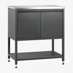 Moduł Do Przechowywania Do Modułowej Kuchni Zewnętrznej Ze Stali Savona Grafitowa Szarość - Sklum