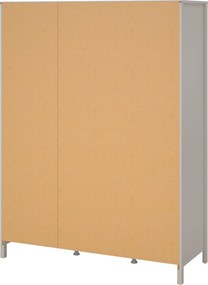 Trzydrzwiowa szafa z lustrem i szufladami Madrid, kaszmir mat