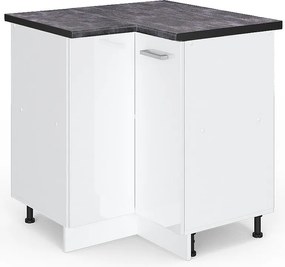 Szafka narożna biały wysoki połysk 75.6x60x81.6 r-line