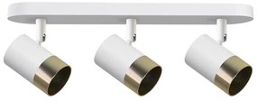 Lampa sufitowa w biało-złotym kolorze z metalowym kloszem 44x5.5 cm Tobi – Candellux Lighting
