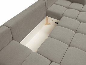 Masseno Narożnik DUCA z funkcją spania i pojemnikiem na pościel Narozniki U, Rozkładana sofa - Jasnoszary, CURIO 83