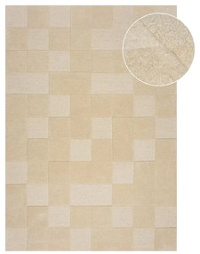 Beżowy dywan wełniany 170x120 cm Checkerboard – Flair Rugs