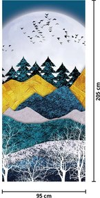 Fototapeta na drzwi - Polarny krajobraz (95x205cm)