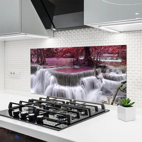 Szkło Ozdobne do Kuchni Wodospad W Ukrytym Lesie