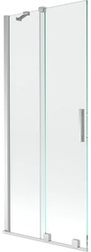 Mexen Velar parawan nawannowy 2-skrzydłowy rozsuwany 80 x 150 cm, transparent, chrom - 896-080-000-01-01