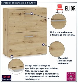 Szafka minimalistyczna na buty dąb artisan D8-F30
