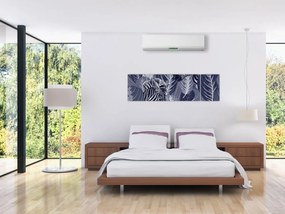 Obraz - Zebry wśród liści (170x50 cm)