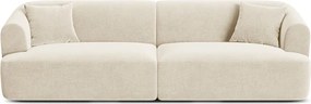 Beżowa aksamitna sofa 255 cm Campi – Cosmopolitan Design