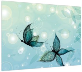 Obraz - Niebieskie motyle (70x50 cm)