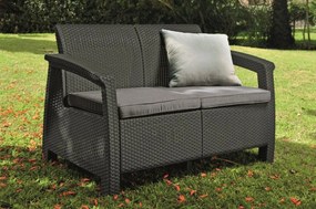 Keter sofa ogrodowa Corfu 128 x 70 x 79 cm, grafit