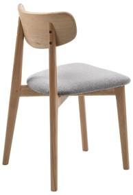 Jasnoszaro-naturalne krzesło Elim – Unique Furniture