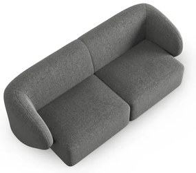 Szara sofa z tkaniny szenilowej 188 cm Paolo – Milo Casa