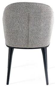 Stylowe krzesło Siena tapicerowane miękką tkaniną w odcieniu szarości. Miękkie siedzisko, zaokrąglone oparcie i metalowe nogi łączą nowoczesny wygląd z wyjątkowym komfortem.