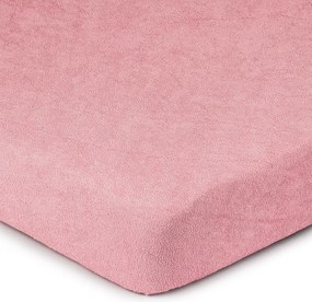 4Home Prześcieradło frotte różowy, 90 x 200 cm