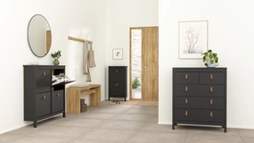 Czarna szafka na obuwie na nóżkach Madrid