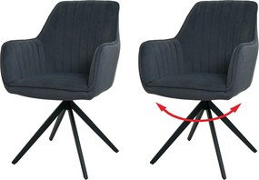 Krzesło do jadalni MCW-L79 (zestaw 2 sztuk), antracyt