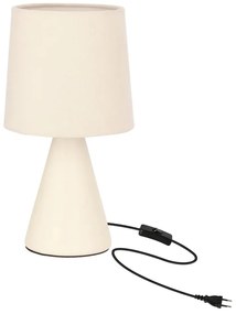 Kremowa lampa stołowa z tekstylnym kloszem (wysokość 14,5 cm) Satti – Candellux Lighting