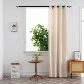 Zasłona zaciemniająca DUNES VELVET 140x250 cm, kremowa Zawieszanie: Metalowe pierścienie