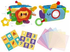 Woopie baby zabawka edukacyjna sensoryczna pani metka pudełeczko chusteczek