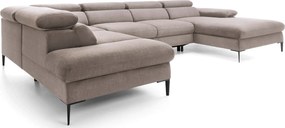 Ciemnobeżowy narożnik U z pojemnikiem N9-N12