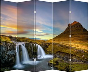 Parawan - Góra i wodospady na Islandii (210x170 cm)