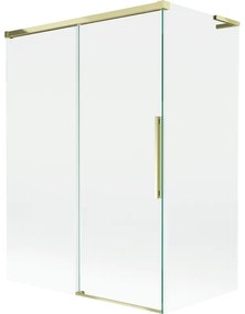 Mexen Rox L parawan nawannowy 2-skrzydłowy rozsuwany 120 + 70 x 150 cm, transparent, złoty - 8C9L-120-070-50-00