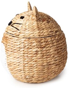 Dziecięcy kosz na zabawki z hiacyntu wodnego w naturalnym kolorze ø 40x43 cm Cat – Compactor