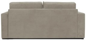 Beżowa sztruksowa sofa rozkładana Scandic Elbeko
