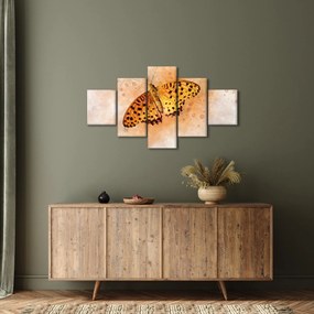 Obraz - Pomarańczowy motyl, akwarela (125x70 cm)