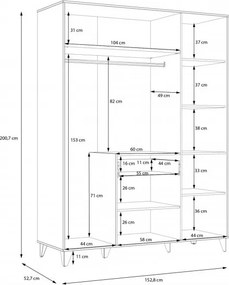 Industrialna szafa młodzieżowa na nóżkach Lya 831