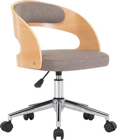Tapicerowany fotel obrotowy retro taupe T4-F82