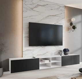 Szafka RTV wisząca MIVO 300 cm do Salonu pod Telewizor - Biały