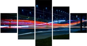 Obraz miasto nocą (125x70 cm)