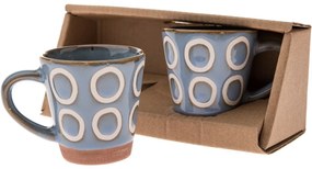 Zestaw 2 ceramicznych kubków Kroužky 100 ml,jasnoniebieskie